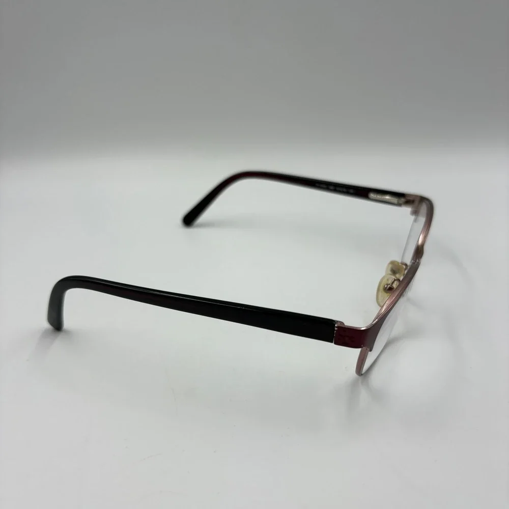 Tory Burch TY1015 346 Burgundy‎ Semi Rimless Eyeglasses Frames 51-16-135 Logo